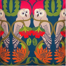 Printed Owl Couple Cushion Cover